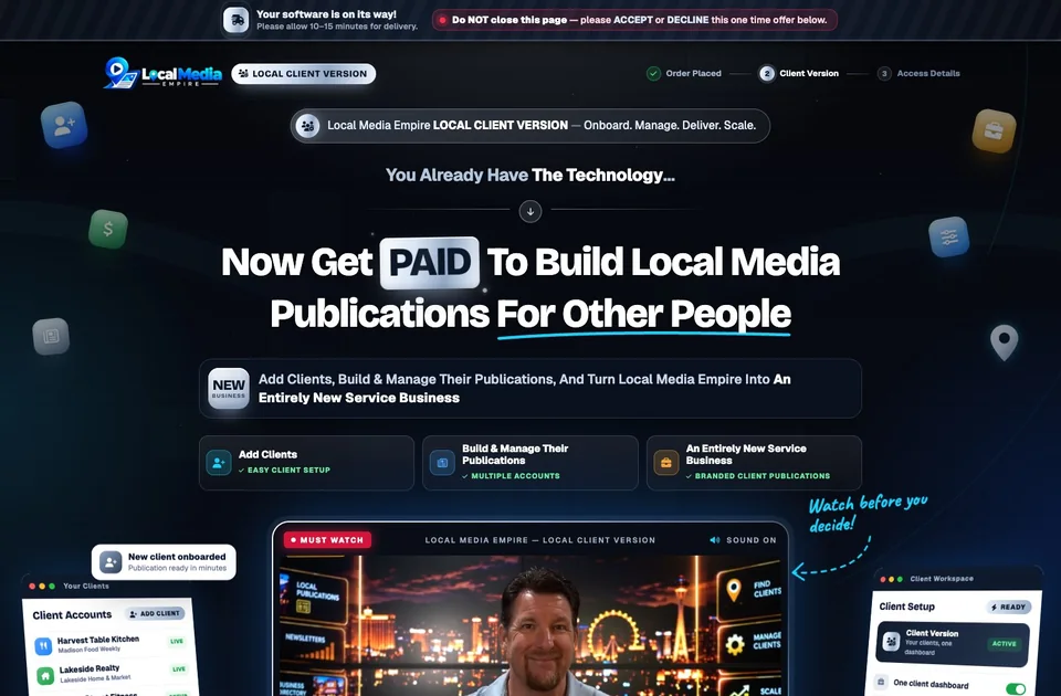 Local Media Empire client version designed by Amit Verma, graphite and platinum theme