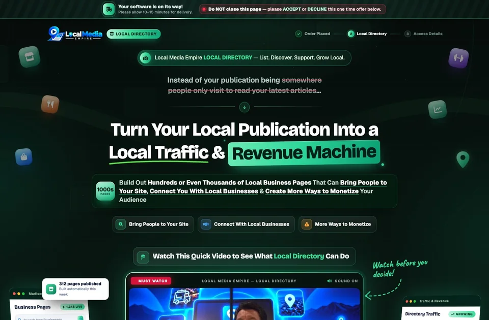 Local Media Empire local directory designed by Amit Verma, ink and emerald theme