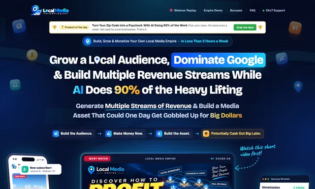 Local Media Empire sales page