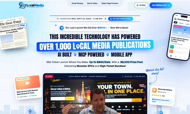Local Media Empire partner (JV) page