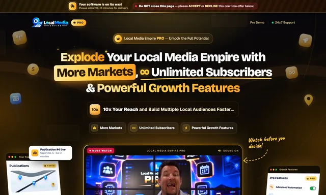 Local Media Empire pro upgrade