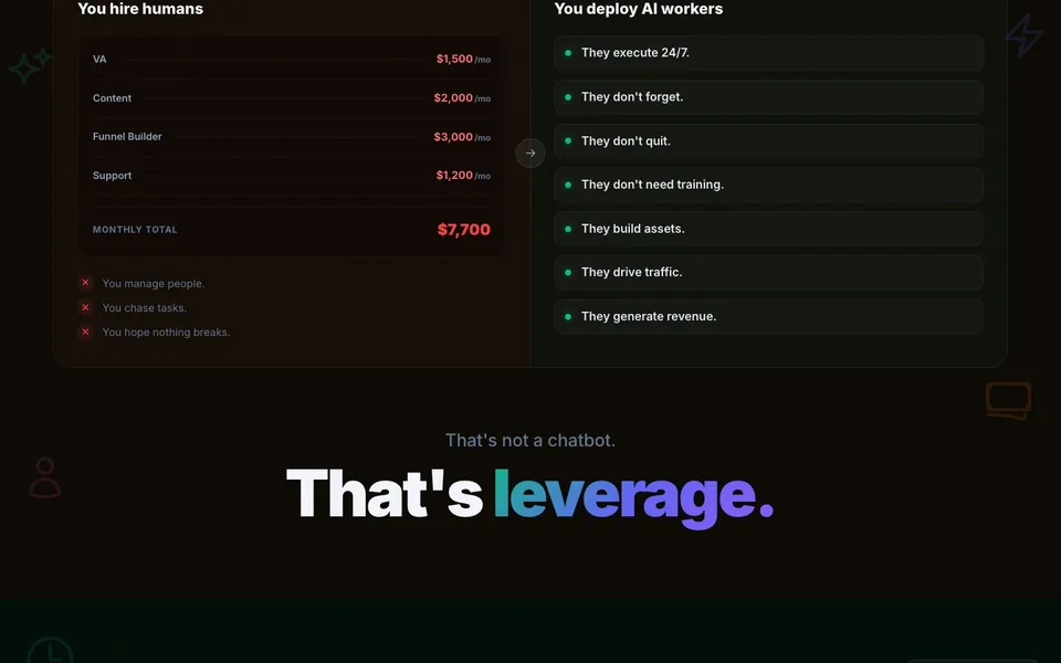 OpenClaw Cracked sales page, the shift section, designed by Amit Verma