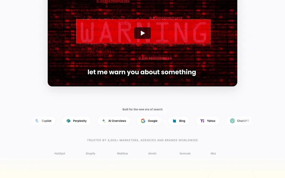 RankBamboo sales page: the warning section